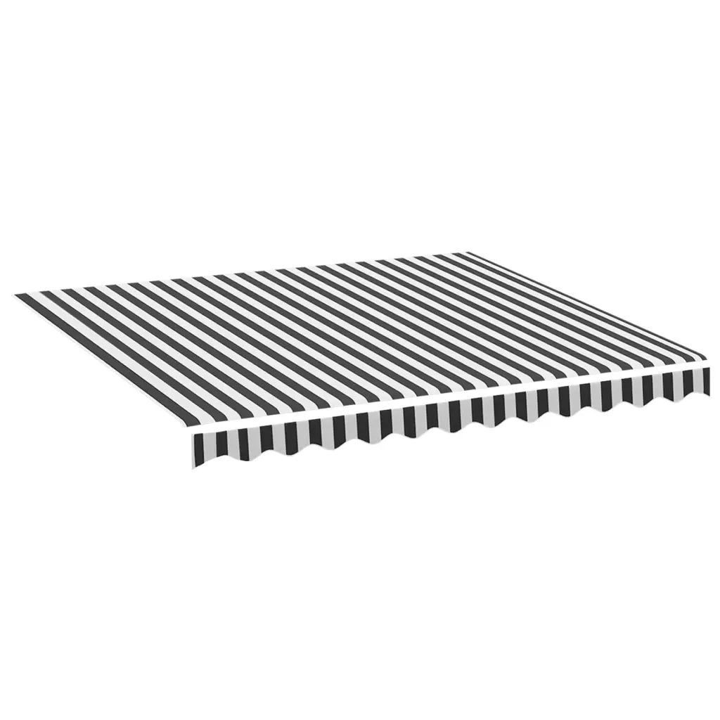 Tessuto di Ricambio per Tenda da Sole Antracite e Bianco 3x2,5m 311985