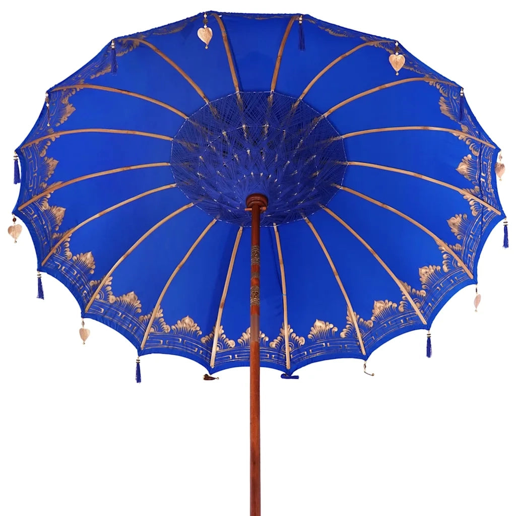 Parasol Balinese 260 Blu 210-220 cm Cotone e legno massello 3356894