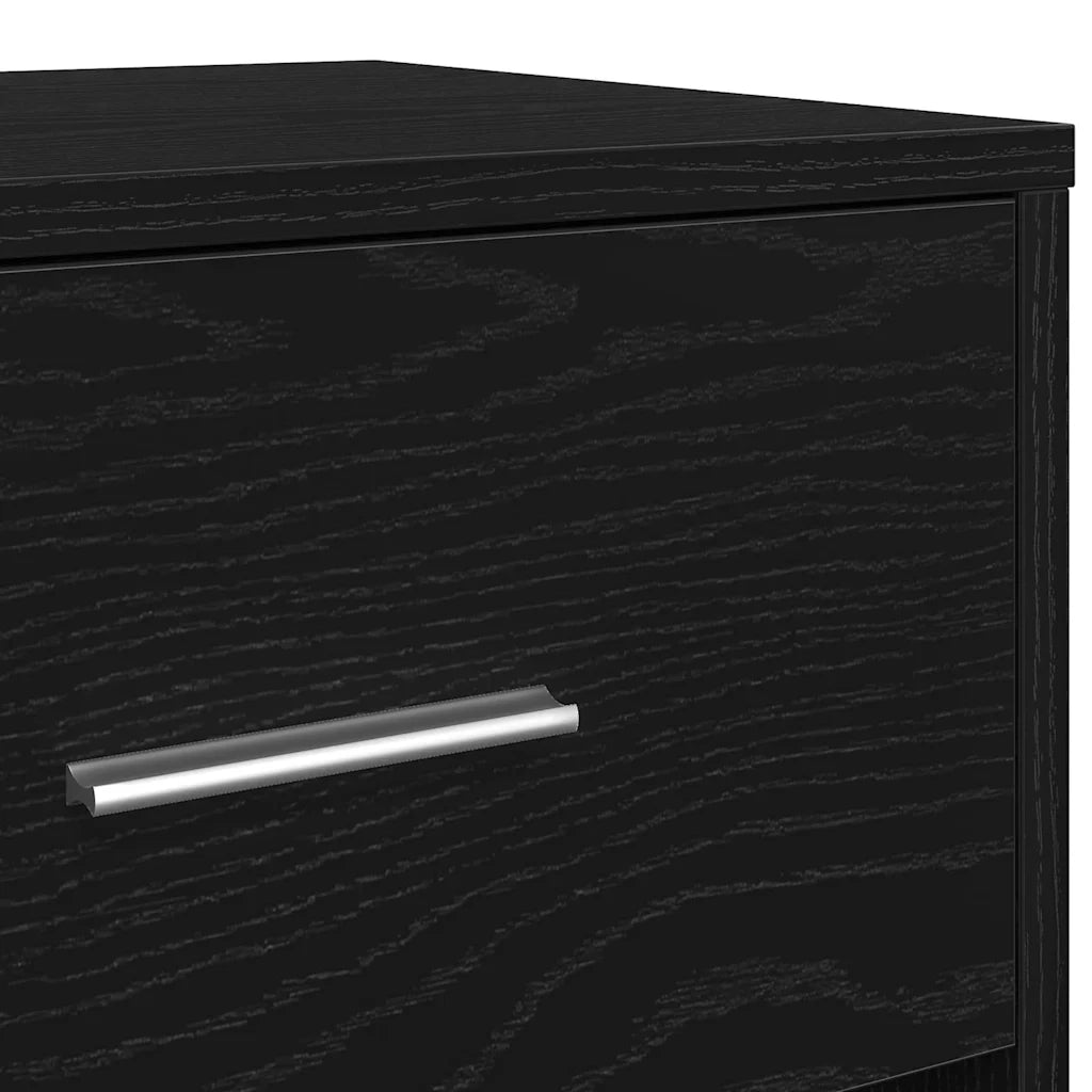 Comodini 2 pz con Cassetto Nero 40x34x50 cm 858770