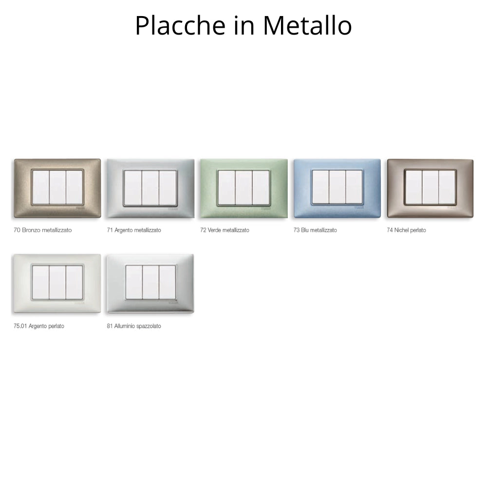 Vimar plana placca 3 posti pezzi 20 tecnopolimero bianco 14653.01