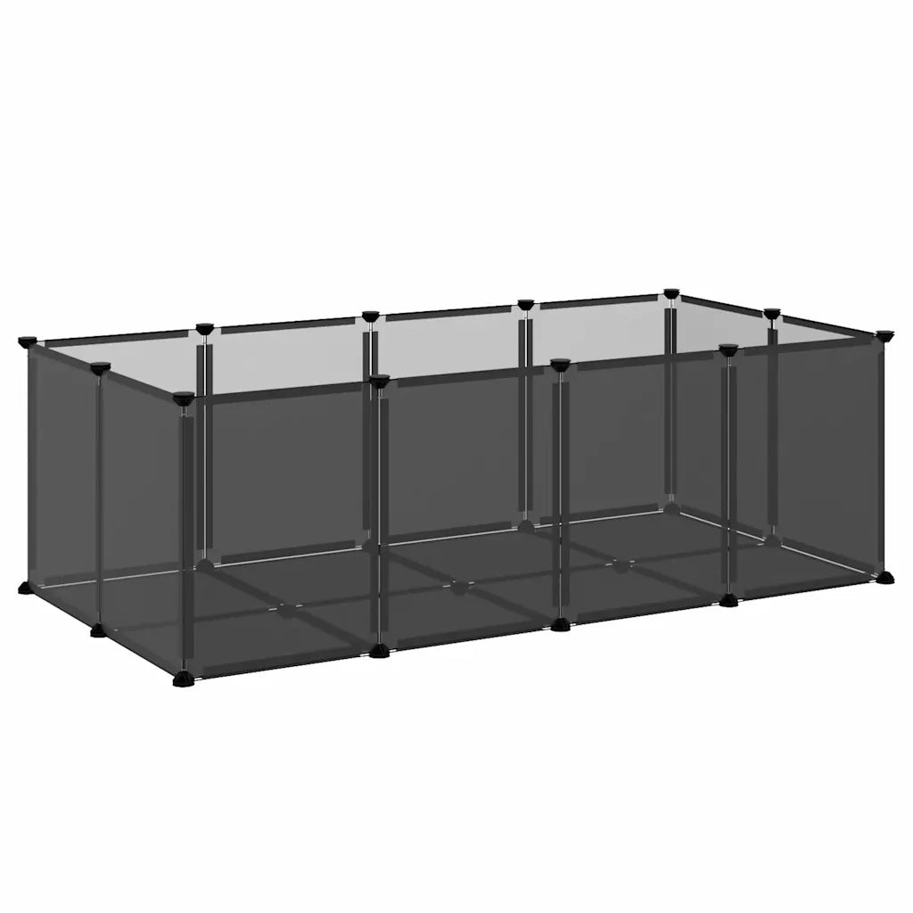 Gabbia per Piccoli Animali Nera 144x74x46,5 cm in PP e Acciaio cod mxl 53656