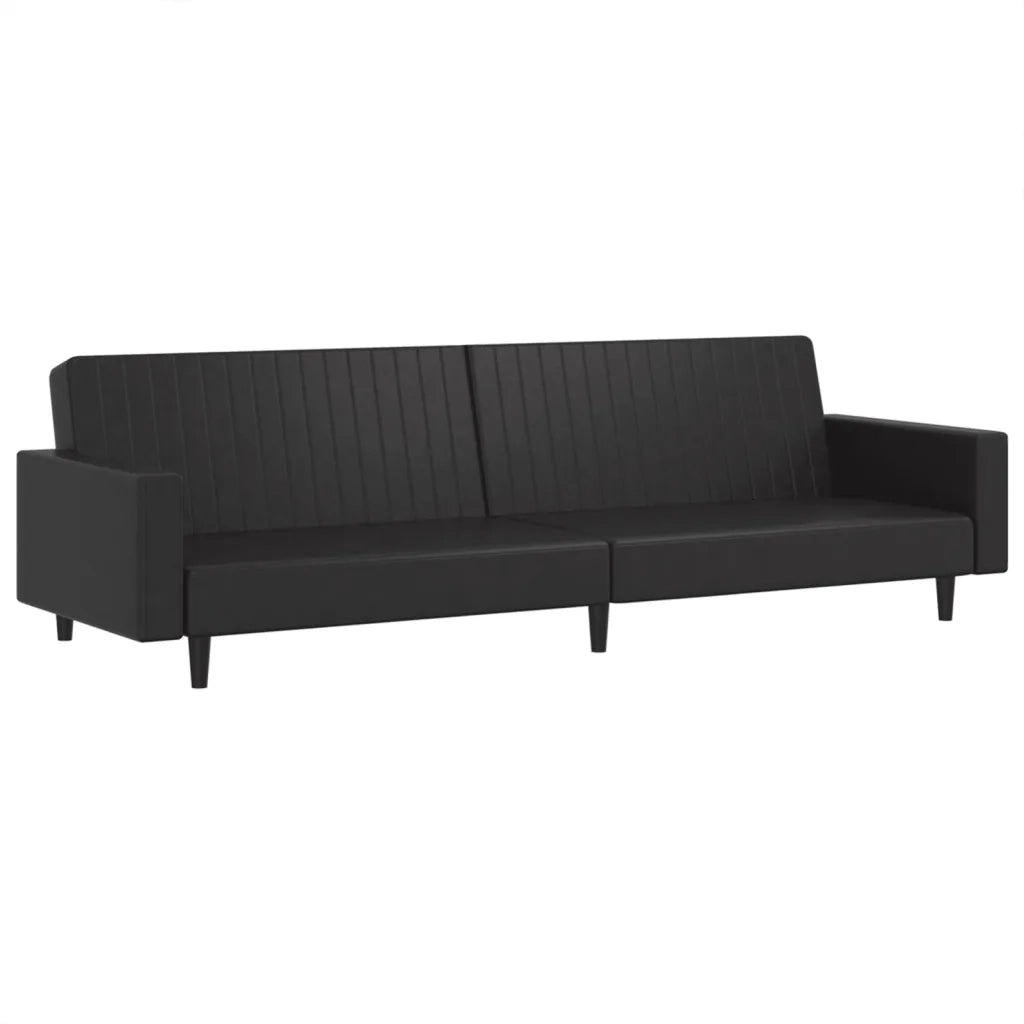 Divano letto | Sof¨¤ letto | Letto singolo a 2 Posti Nero in Similpelle
