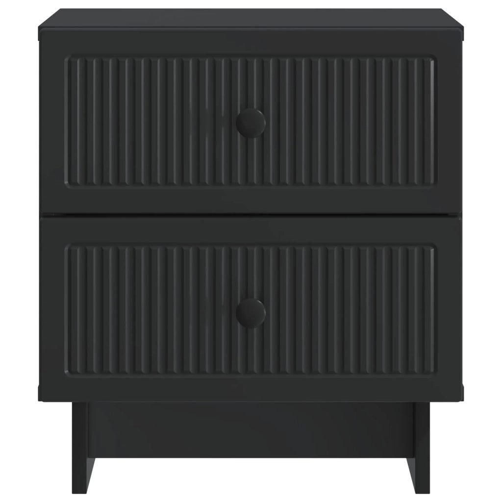 Armadio da Notte Nero 43 x 34,5 x 47,5 cm Legno ingegnerizzato 893837