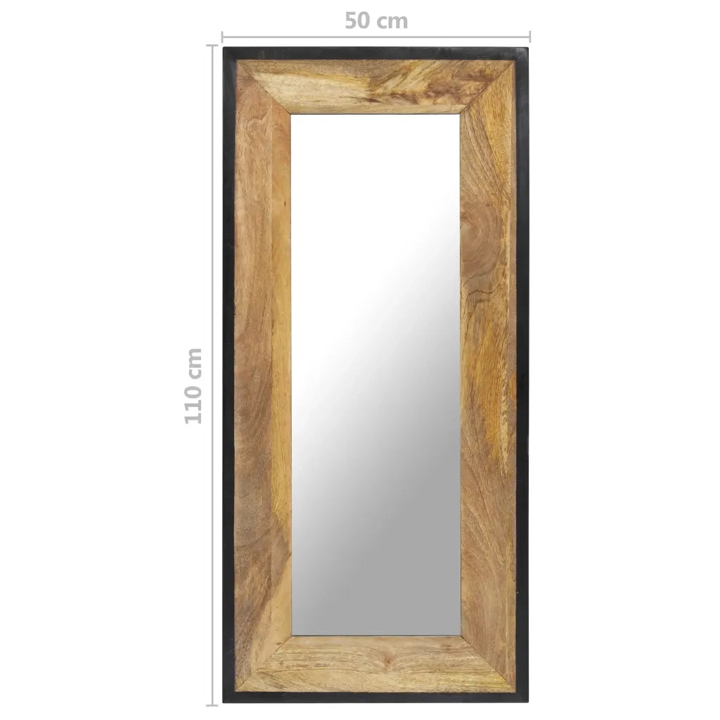 Specchio 110x50 cm in Legno Massello di Mango 321631