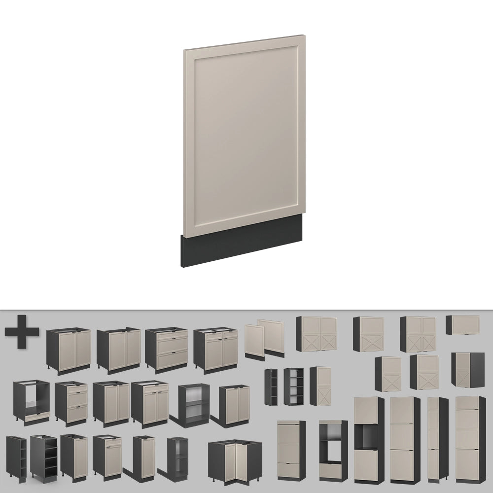 Pannello frontale Fame-Line GrigioBeige/Antracite 45 cm, PL Rovere Vicco