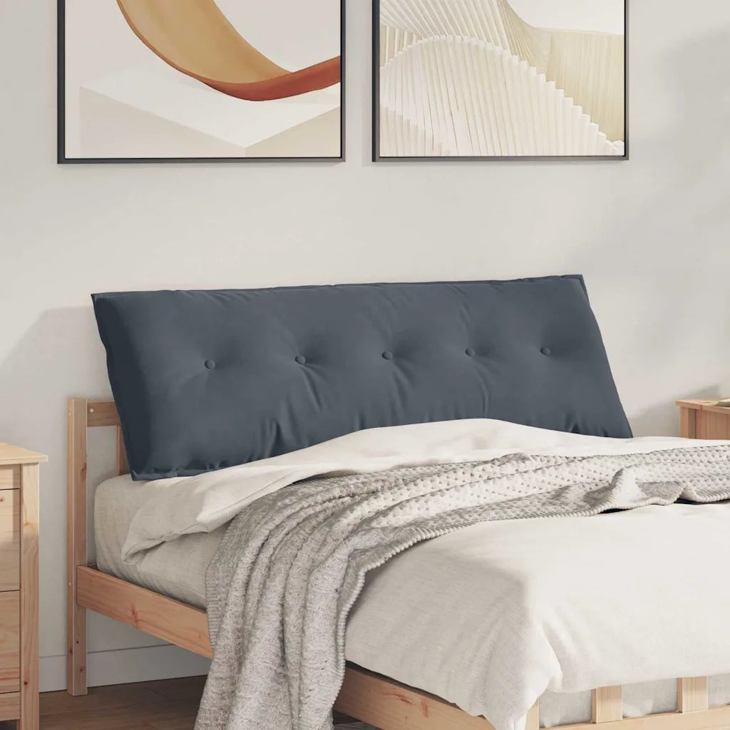 Cuscino per Schiena | Cuscino dorsale Grigio scuro 140 x 50 cm Tessuto in Cords