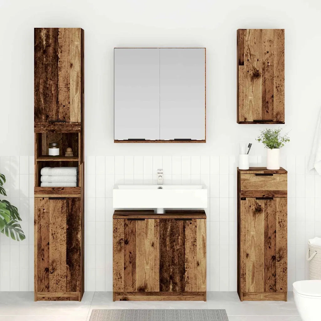 Set di Armadi da Bagno | Armadio da bagno Legno vecchio Legno multistrato
