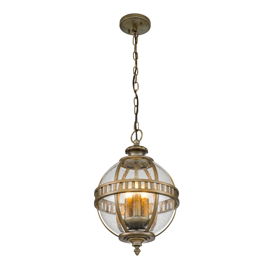 Lampada sospesa esterna Halleron Kichler bronzo 3 luci E14