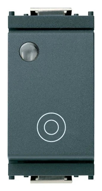 VIMAR Pulsante 1PNO 10A generico lum.so grigio - 16090