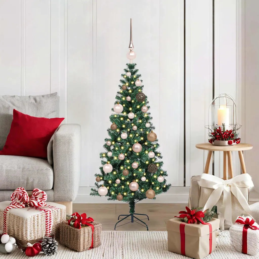 Albero di Natale artificiale con luci integrate Verde 120 cm 3396734