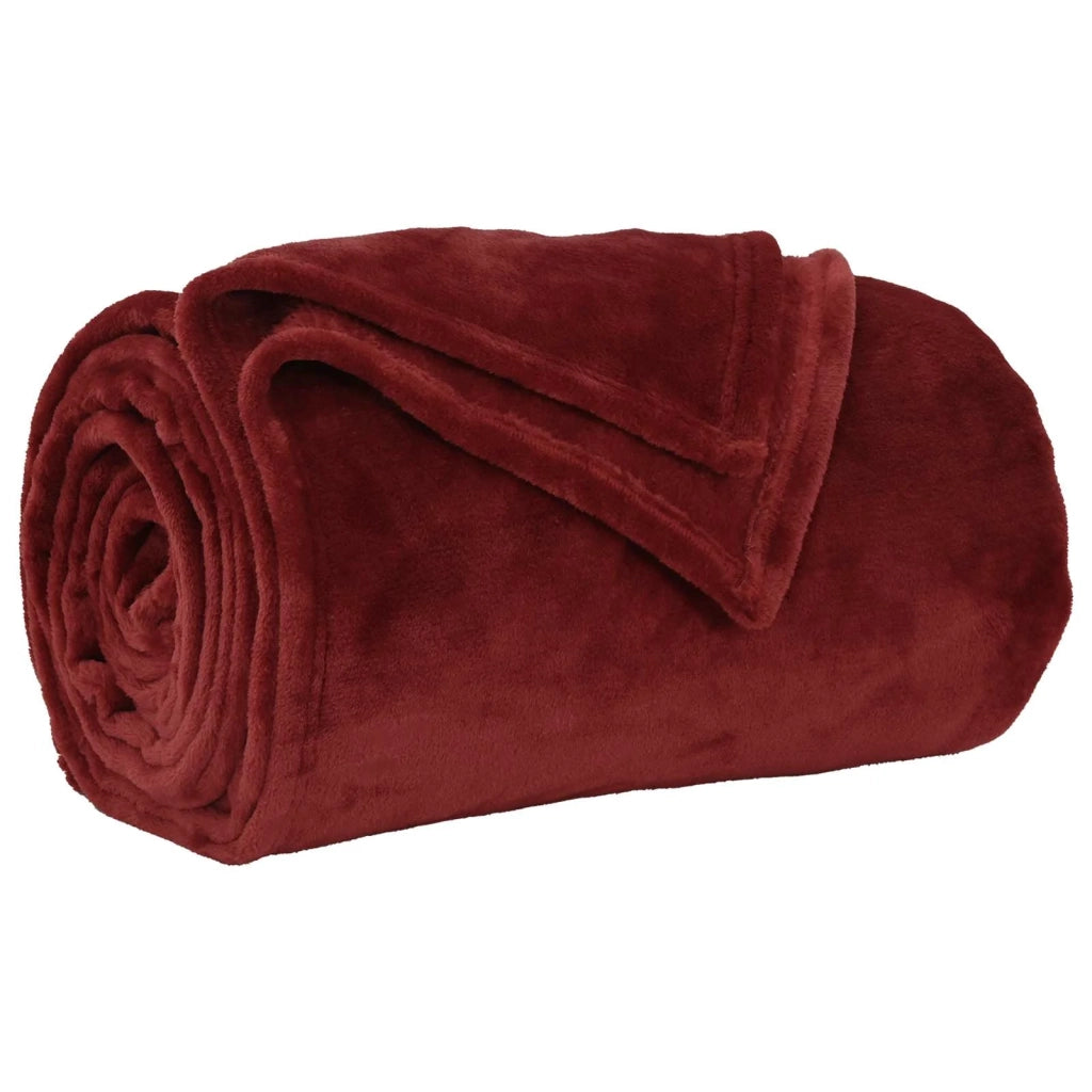 Coperta Rosso Bordeaux 130 x 150 cm Panno
