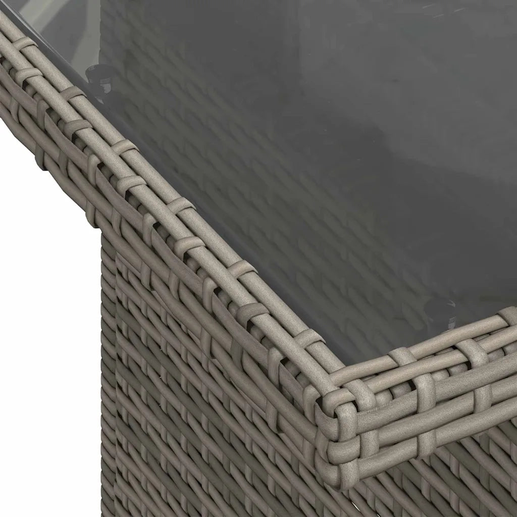 Set Divano da Giardino con cuscino 9 pcs Grigio polyrattan 3348975