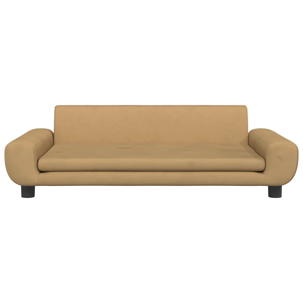 Divano per Bambini-Sofa-Divanetto Marrone 100x54x33 cm in Velluto