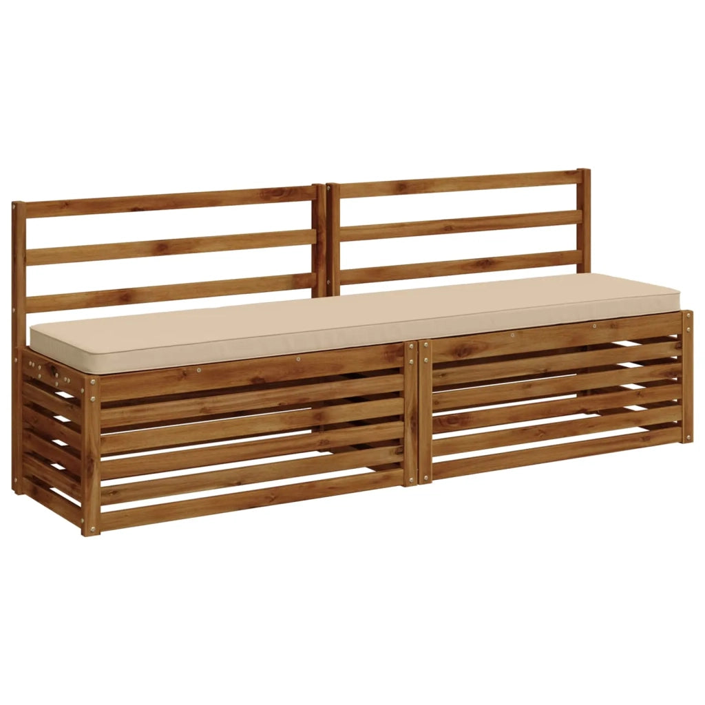 Cuscini per Panchina a 2 Pezzi VUGHT 2 pz 100% Poliestere Crema 951481