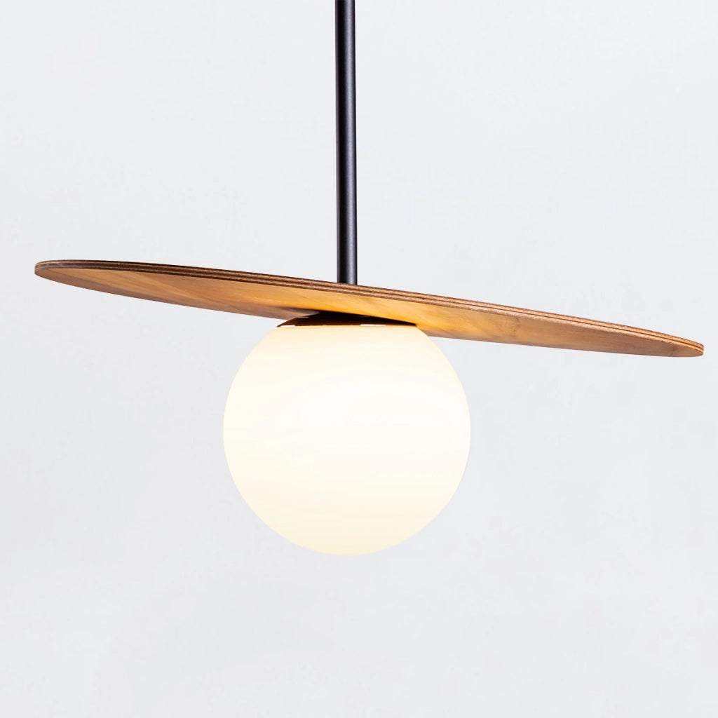 Lampada a sospensione Orbit teak Ø40 E27 Quintiesse