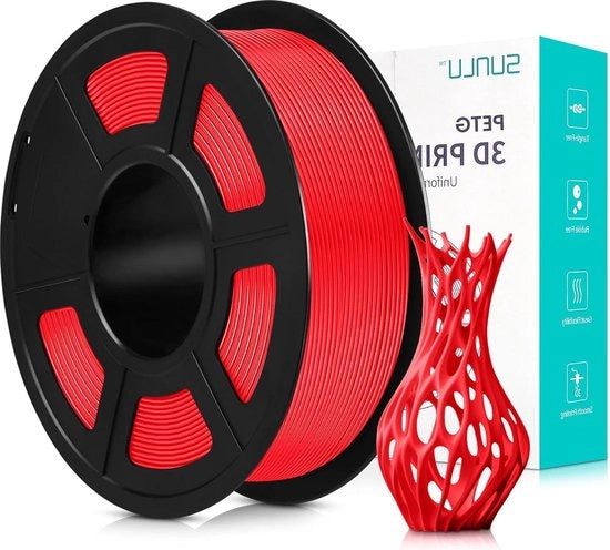 Filamento per Stampante 3D - 1,75mm - PETG Rood - 1KG
