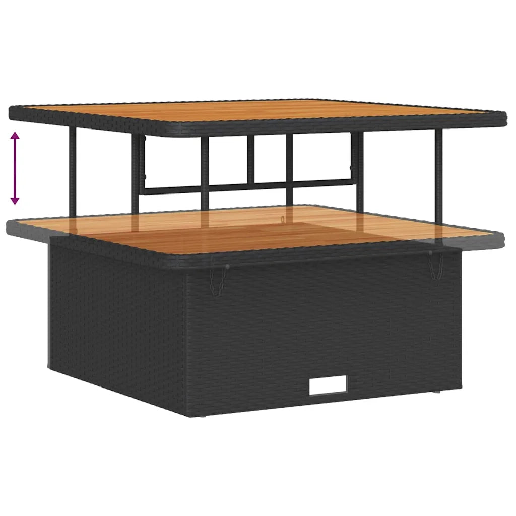 Set Divano da Giardino 13 pcs Nero e Crema polyrattan 3365155
