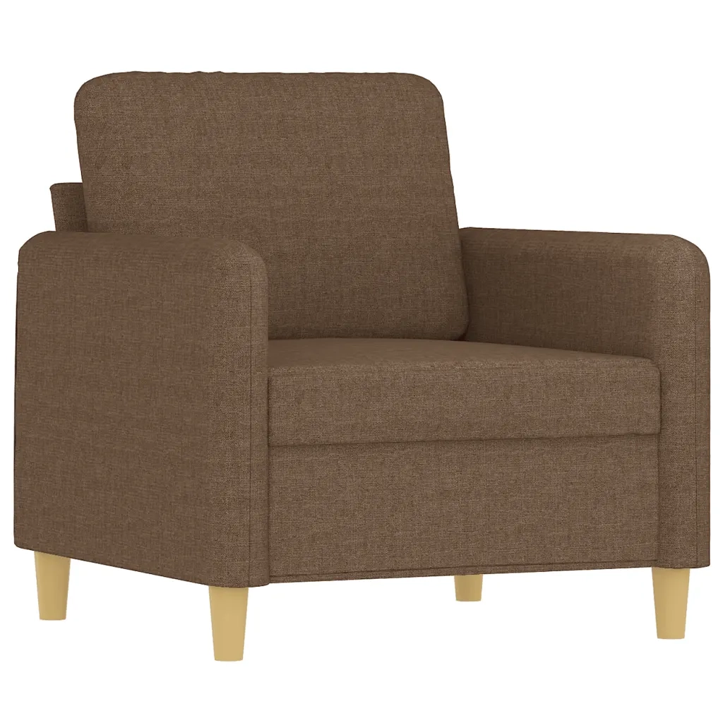 Set di Divani 4 pz con Cuscini Marrone in Tessuto 3202065