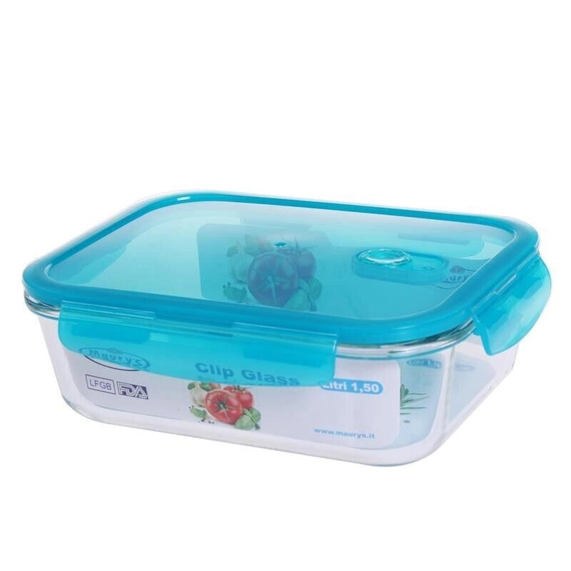 MAURY'S CONTENITORE VETRO COPERCHIO CLIP RETTANGOLARE 1,50LT