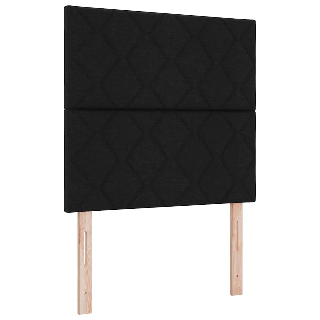Letto a molle con strisce LED Nero 100 x 200 cm Tessuto 3343744