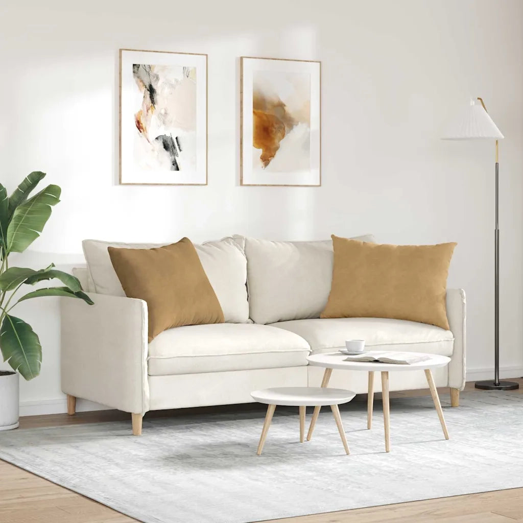 Cuscini da Divano 2 pcs Marrone 70 x 50 cm Tessuto in Cords 42013764