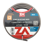 FUNE ACCIAIO INOX 49F D 3 MM 10 M
