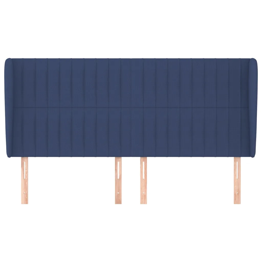 Testiera ad Orecchio Blu 203x23x118/128 cm in Tessuto 3118222