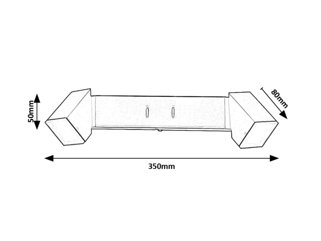 Applique da parete nera doppia con interruttore LED 8W Rabalux