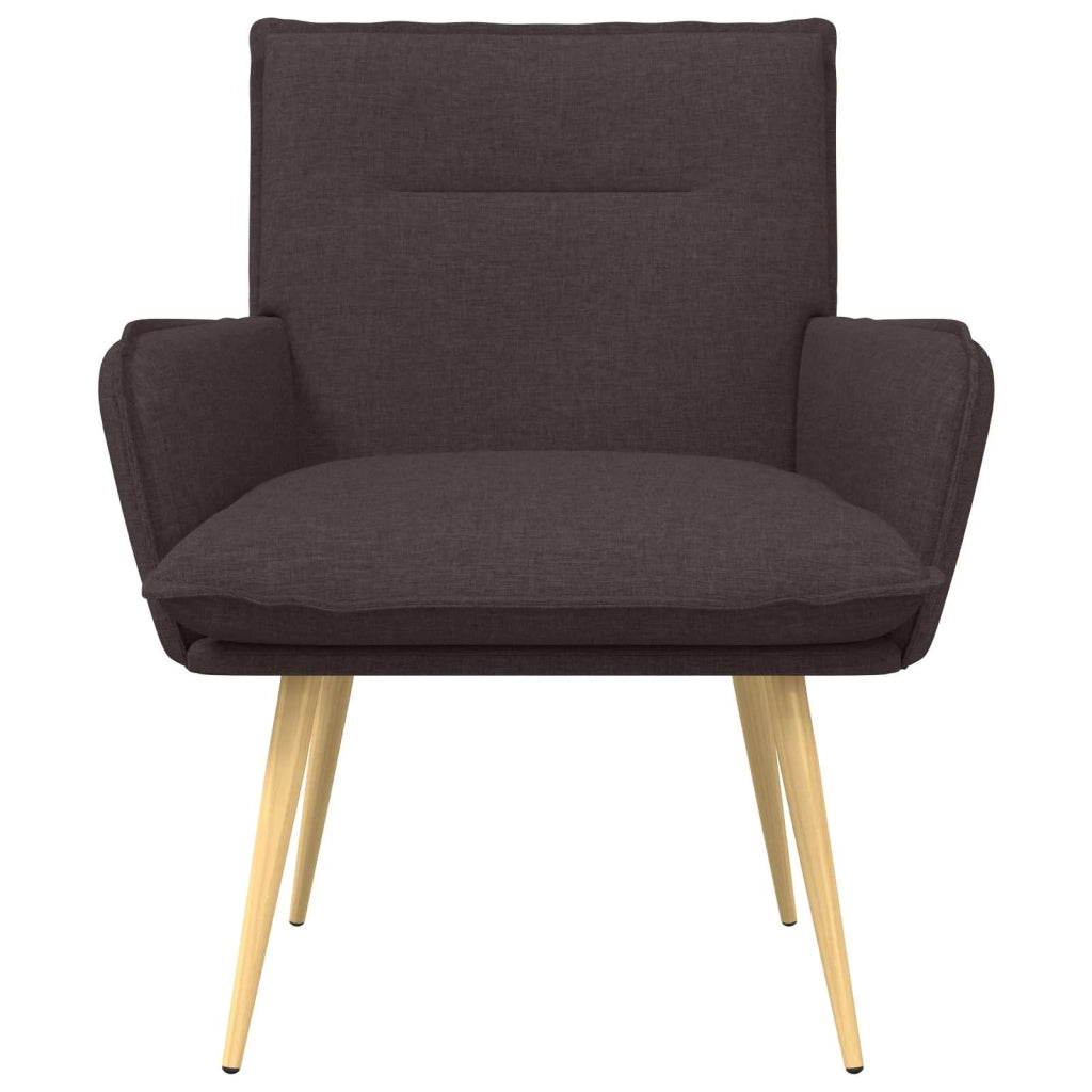 Poltrona Marrone Scuro Tessuto 42047702