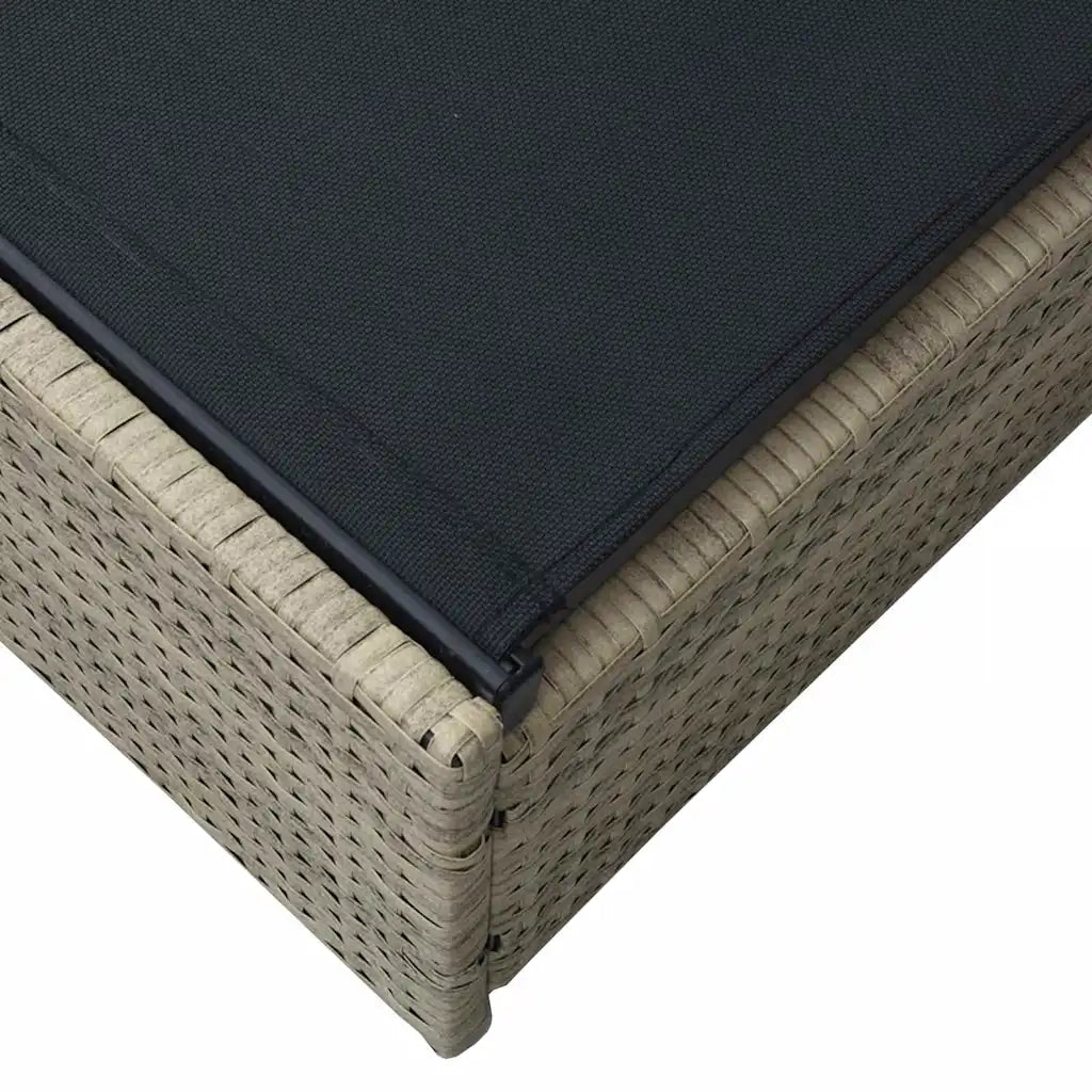Lettino da sole Beige 200.5 x 70 x 75 cm polyrattan 42004127