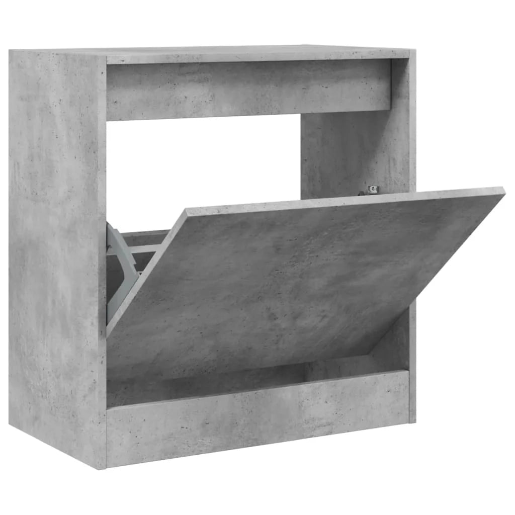 Scarpiera mobiletto portascarpe mobile per ingresso/corridoio/soggiorno 60 x 34 x 63,5 cm legno ingegnerizzato grigio 02_0021830