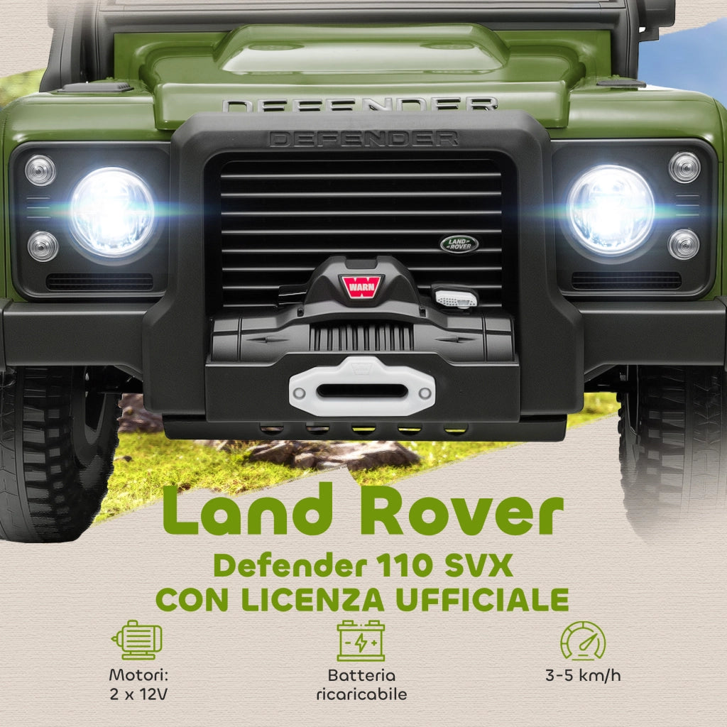 Macchina Bambini Verde 12V LED Telecomando Sospensioni ¨C Minimal ¨C Verde