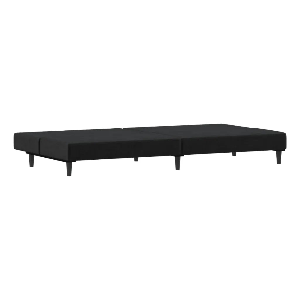 Divano letto | Sof¨¤ letto | Letto singolo a 2 Posti Nero in Velluto