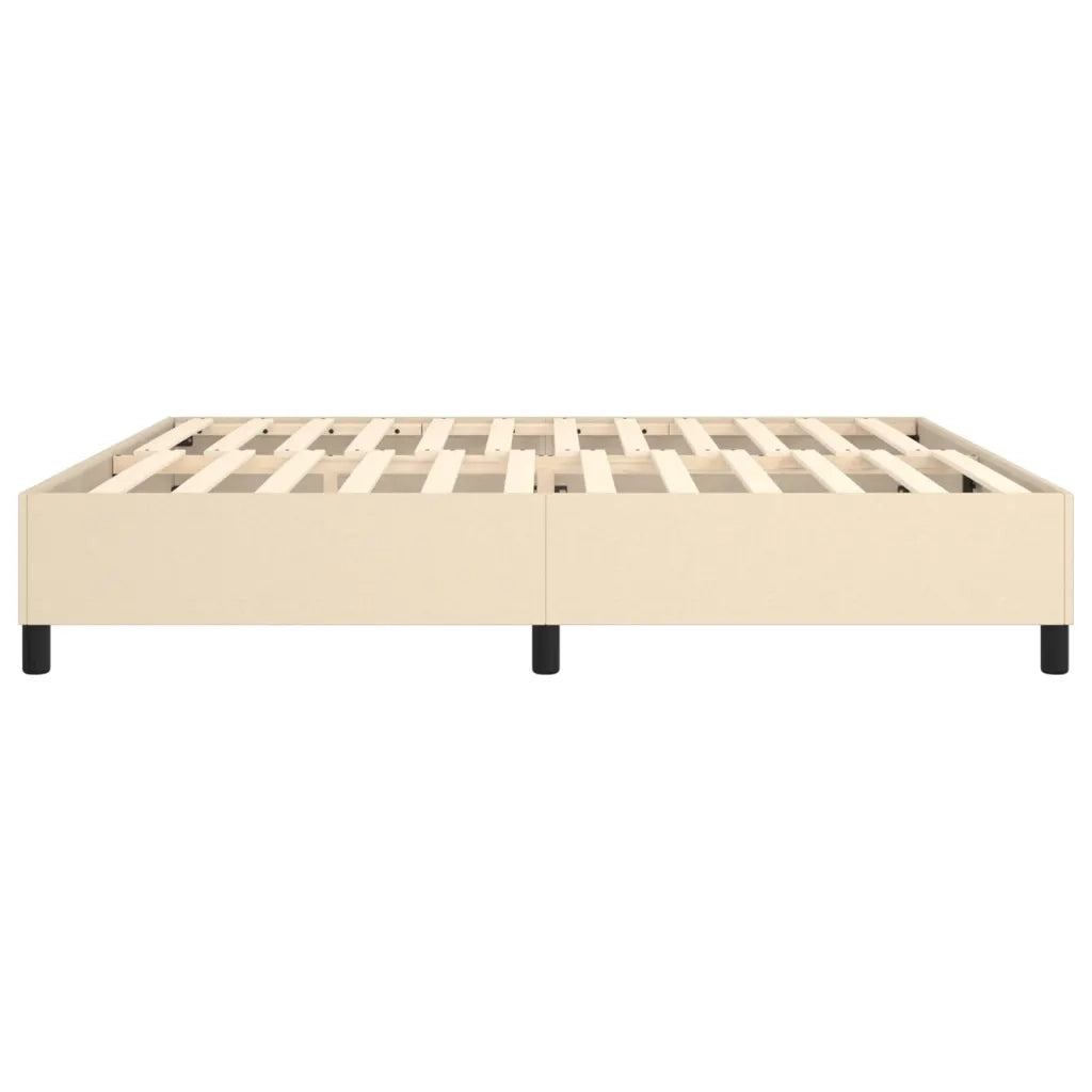 Struttura Letto a Rete a Molle Crema 200x200 cm in Tessuto