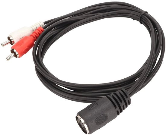 Cavo di collegamento 5 pin per femmina - 2 x connettori maschili Phono - cavo audio per CD lettore, VCR, DVD, Phono ecc. - cavo di collegamento.