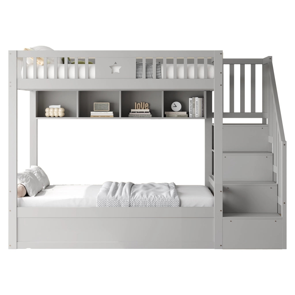 letto a castello legno grigio 140 x 200 cm