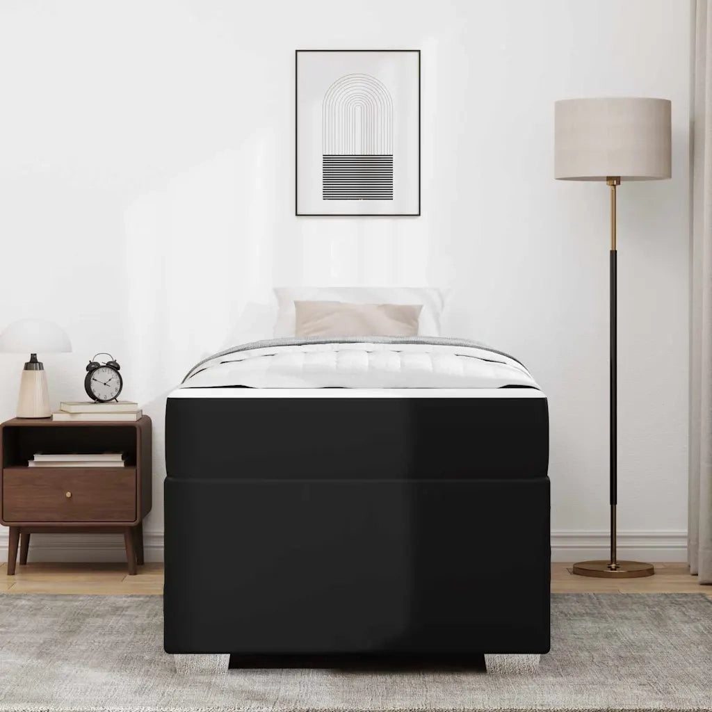 Struttura del letto con materasso-Giroletto con materasso Nero 90 x 190 cm Tessuto 538393