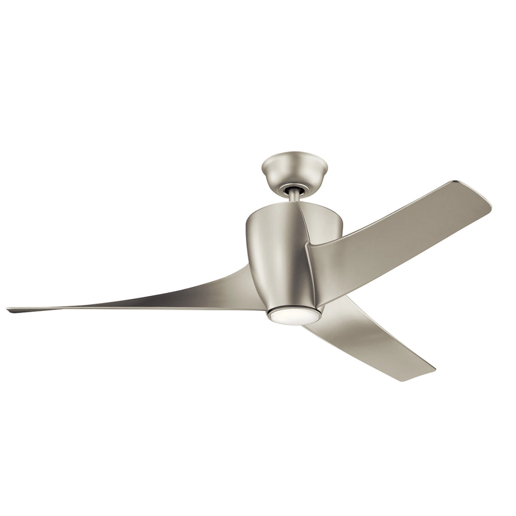 Ventilatore soffitto 142 cm LED 10W telecomando nichel