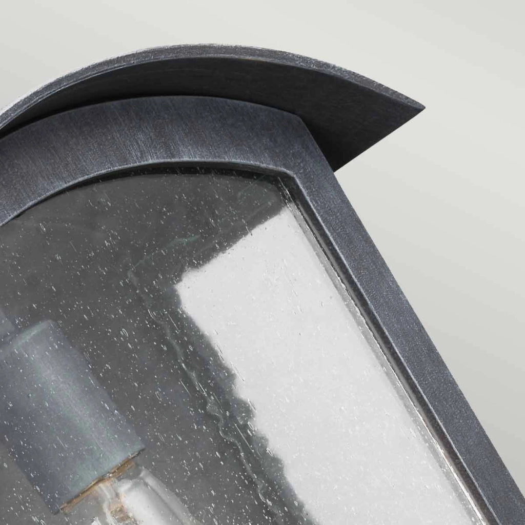 Applique esterno retro grigio IP44 E27 60W Hodges Feiss