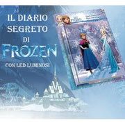 Trade Shop - Frozen Diario Segreto Anna E Elsa Magico Con Led Per Scuola Bambini Hobby -