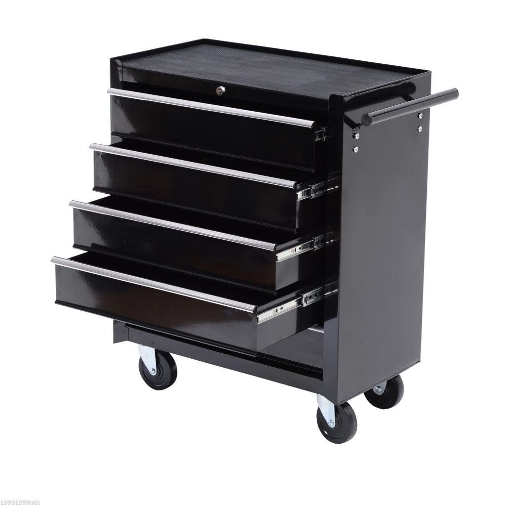 Cassettiera con 5 cassetti rotelle ¨C Minimal ¨C acciaio nero 60x40x138 cm