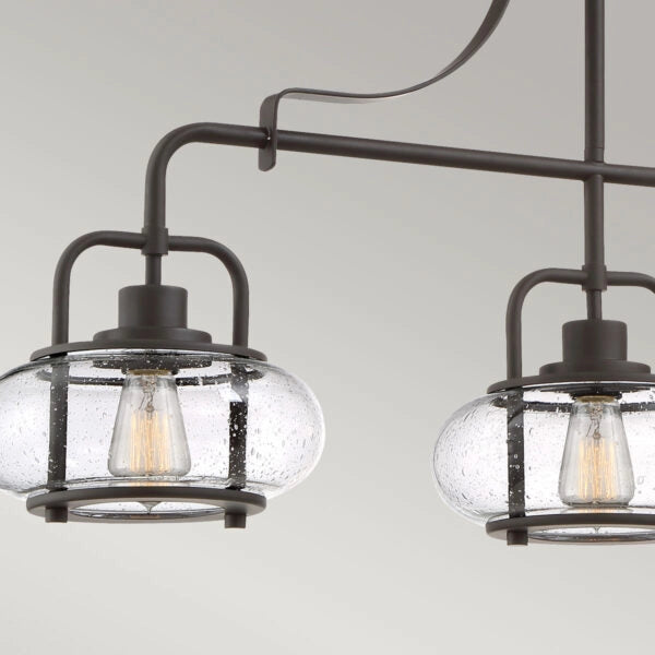Lampada a sospensione tavolo bronzo Trilogy 3xE27 Quoizel