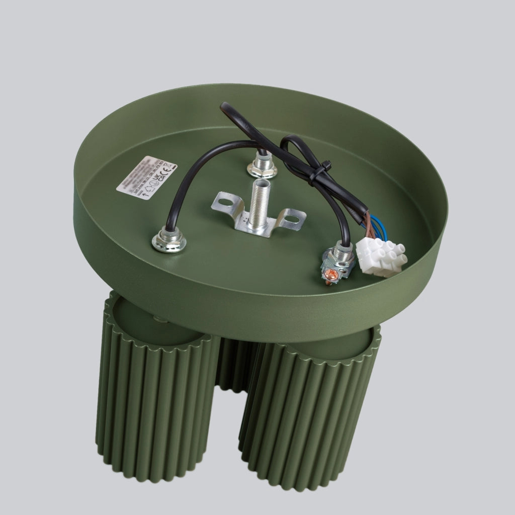 Lampada da soffitto KARBON 3P verde oliva