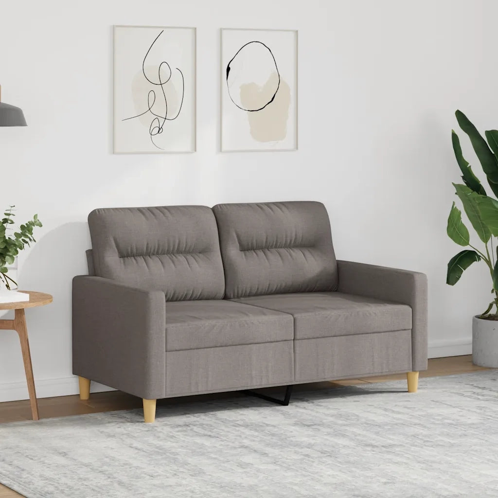 Divano a 2 Posti-Sofa 2 Posti Tortora 120 cm in Tessuto 848456