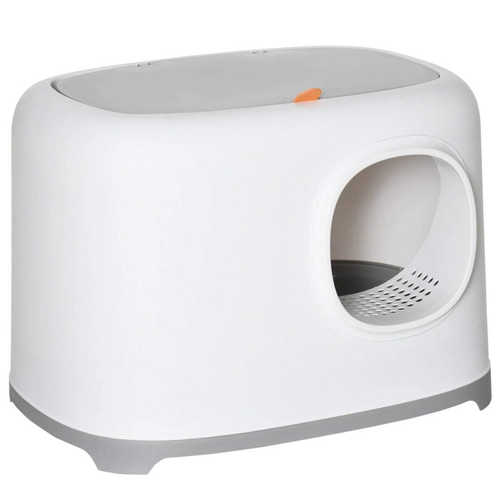 Casetta igienica per gatti chiusa con coperchio e paletta ¨C Minimal ¨C 55x40x39 cm bianco