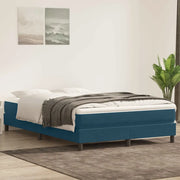 Letto a Molle senza Materasso Blu Scuro 140x220 cm Velluto 3315877