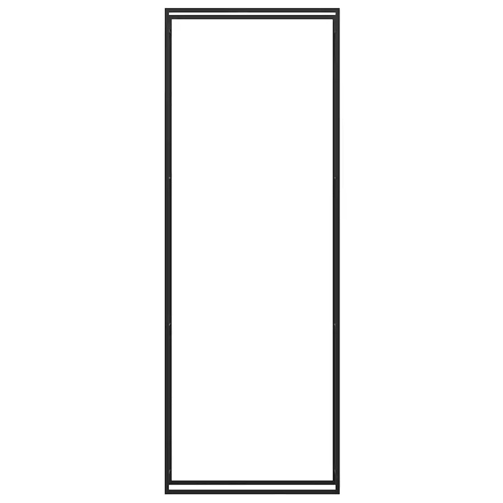 Portalegna-Scaffale per Legna Nero Opaco 110x28x312 cm in Acciaio