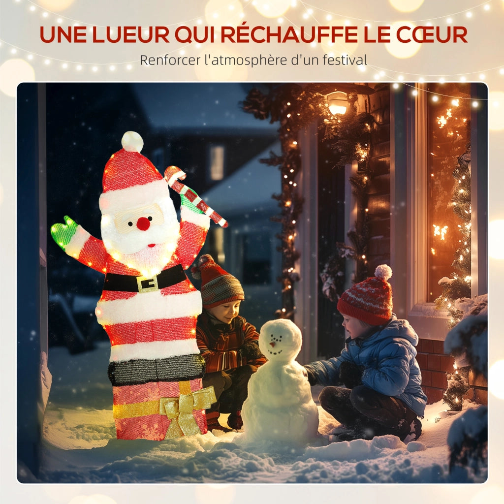 Babbo Natale Illuminato 90 cm 97 LED ¨C Minimal ¨C Bianco Caldo
