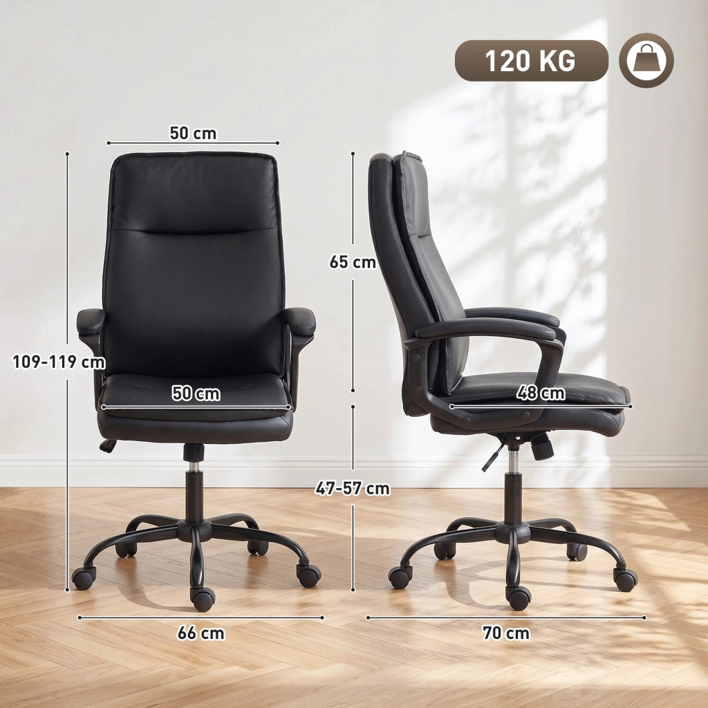 Poltrona da ufficio ergonomica ¨C Xylo ¨C Pelle scamosciata, nera, regolabile