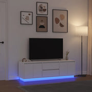 Mobile Porta TV con Luci LED-Mobile per TV-Credenza TV Bianco 160,5x41x50 cm